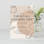 Herfst in liefde - Baby shower Uitnodiging (Staand voorkant)