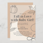 Herfst in liefde - Baby shower Uitnodiging (Voorkant / Achterkant)