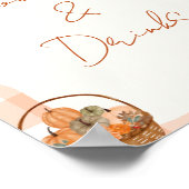 Herfst in liefde Baby shower Voedsel & Drinken Tek Poster (Hoek)