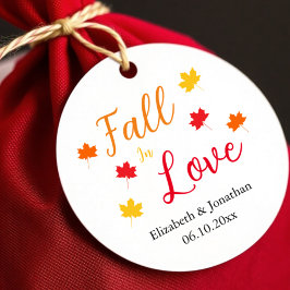 Herfst in liefde bedankjes labels