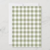 Herfst in liefde Beer Pompoen Baby shower Gingham Kaart (Achterkant)