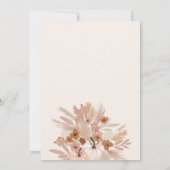 Herfst in liefde beige bloemenboho chic vrijgezell kaart (Achterkant)