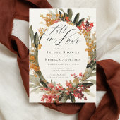 Herfst in Liefde Bloem Krans bruiloft Vrijgezellen Kaart