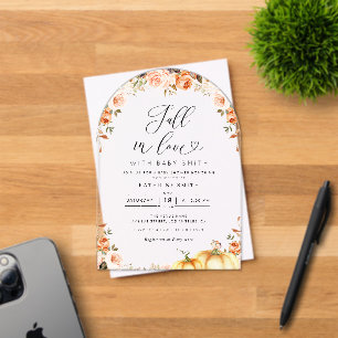 herfst in liefde Bloemen baby shower Acryl Uitnodigingen