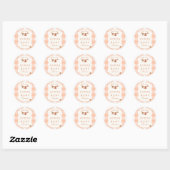 Herfst in liefde Bloemen Baby shower Ronde Sticker (Vel)