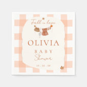 Herfst in liefde Bloemen baby shower Servet (Voorkant)