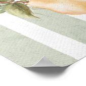 Herfst in Liefde Bloemen  Baby shower Welkom Poster (Hoek)