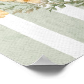 Herfst in Liefde Bloemen  Baby shower Welkom Poster (Hoek)