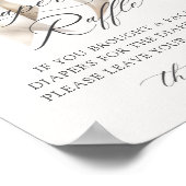 Herfst in Liefde Bloemen Bow Baby shower Luier Raf Poster (Hoek)