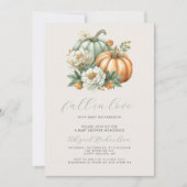 Herfst in Liefde Bloemen Herfst Baby shower Kaart (Voorkant)