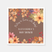 Herfst in Liefde Bloemen Herfst Baby shower Servet (Voorkant)