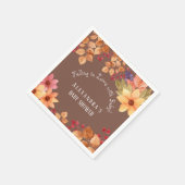 Herfst in Liefde Bloemen Herfst Baby shower Servet (Hoek)