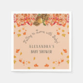 Herfst in Liefde Bloemen Herfst Baby shower Servet (Voorkant)