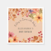 Herfst in Liefde Bloemen Herfst Baby shower Servet (Voorkant)