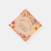 Herfst in Liefde Bloemen Herfst Baby shower Servet (Hoek)