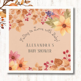 Herfst in Liefde Bloemen Herfst Baby shower Servet