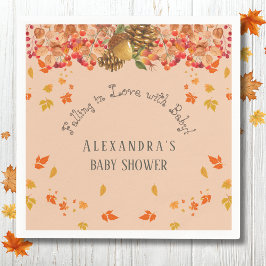 Herfst in Liefde Bloemen Herfst Baby shower Servet