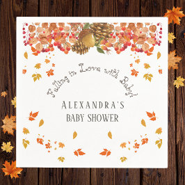Herfst in Liefde Bloemen Herfst Baby shower Servet