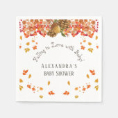 Herfst in Liefde Bloemen Herfst Baby shower Servet (Voorkant)