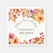 Herfst in Liefde Bloemen Herfst Baby shower Servet (Voorkant)