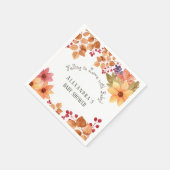 Herfst in Liefde Bloemen Herfst Baby shower Servet (Hoek)