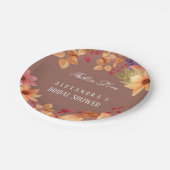 Herfst in Liefde Bloemen Herfst Vrijgezellenfeest Papieren Bordje (Gekanteld)