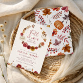 Herfst in Liefde Bloemen Rustiek Herfst Baby showe Kaart