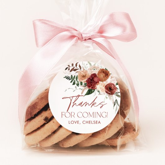 Herfst in Liefde Bloemen Vrijgezellenfeest Favor S Ronde Sticker