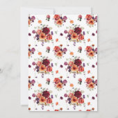  Herfst in Liefde Bloemen Vrijgezellenfeest Kaart (Achterkant)