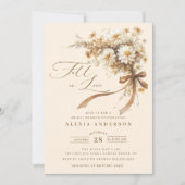 Herfst In Liefde Bloemen Vrijgezellenfeest Kaart (Voorkant)