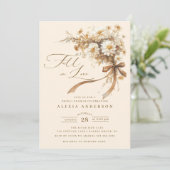 Herfst In Liefde Bloemen Vrijgezellenfeest Kaart (Staand voorkant)