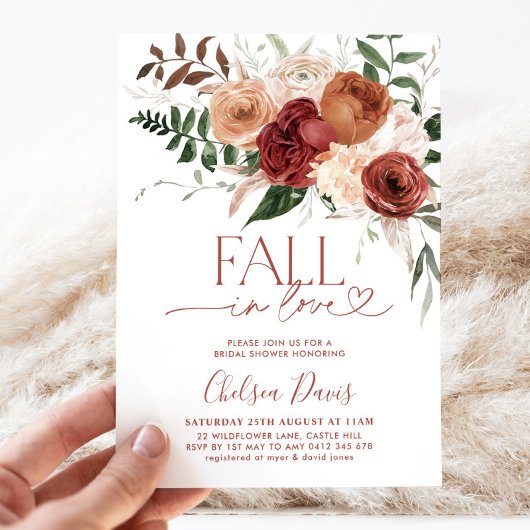 Herfst In Liefde Bloemen Vrijgezellenfeest Kaart