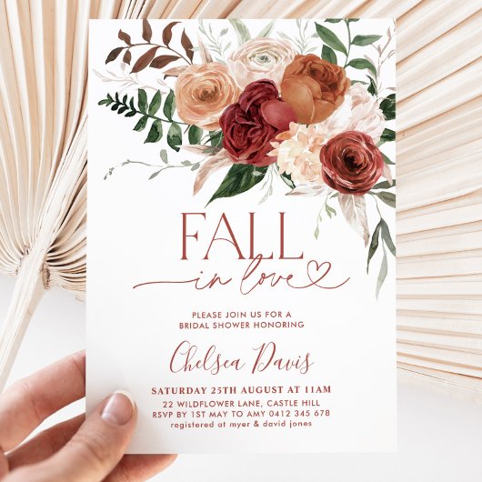 Herfst In Liefde Bloemen Vrijgezellenfeest Kaart