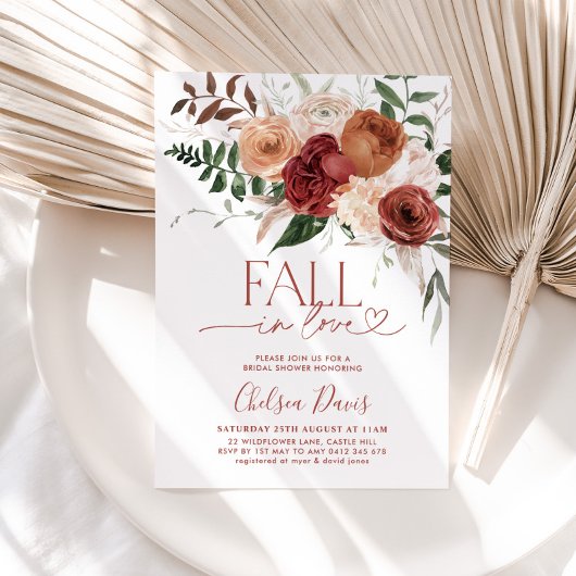 Herfst In Liefde Bloemen Vrijgezellenfeest Kaart