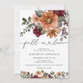 Herfst In Liefde Bloemen Vrijgezellenfeest Kaart (Voorkant)