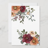 Herfst In Liefde Bloemen Vrijgezellenfeest Kaart (Achterkant)