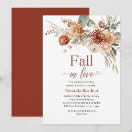 Herfst in Liefde Bloemen Waterverf vrijgezellenfee Kaart