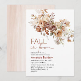 Herfst in Liefde Bloemen Waterverf vrijgezellenfee Kaart