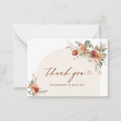 Herfst in liefde bloemen waterverf vrijgezellenfee notitiekaartje (Voorkant)