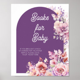 Herfst in liefde bloemenbloem baby in bloei Boeken Poster