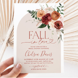 Herfst in liefde bloemenboog Vrijgezellenfeest Kaart