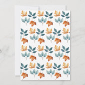 Herfst in liefde | Bloemenpompoen | repetitie dine Kaart (Achterkant)