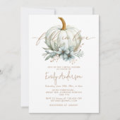 Herfst in liefde Bloemenpompoen Vrijgezellenfeest Kaart (Voorkant)