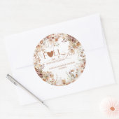 Herfst in Liefde Bloemneutraal Baby shower Ronde Sticker (Envelop)