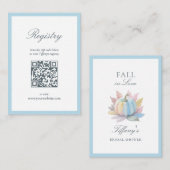 Herfst in Liefde Blue Pumpkin Vrijgezellenfeest Re Informatiekaartje (Voorkant / Achterkant)