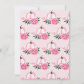 Herfst in Liefde Blush Roze Pompoen Rustiek Baby s Kaart (Achterkant)