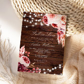 Herfst in Liefde Boheemse Rustieke Hout Vrijgezell Kaart