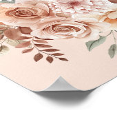 Herfst in Liefde Boho Baby shower Welkom Poster (Hoek)