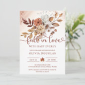 Herfst in Liefde Boho Bloemen Baby shower Kaart (Staand voorkant)