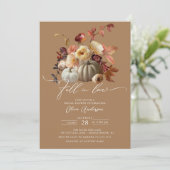 Herfst In Liefde Boho Bloemen Vrijgezellenfeest Kaart (Staand voorkant)